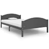 vidaXL voodiraam, tumehall, toekas m&auml;nnipuit, 120 x 200 cm