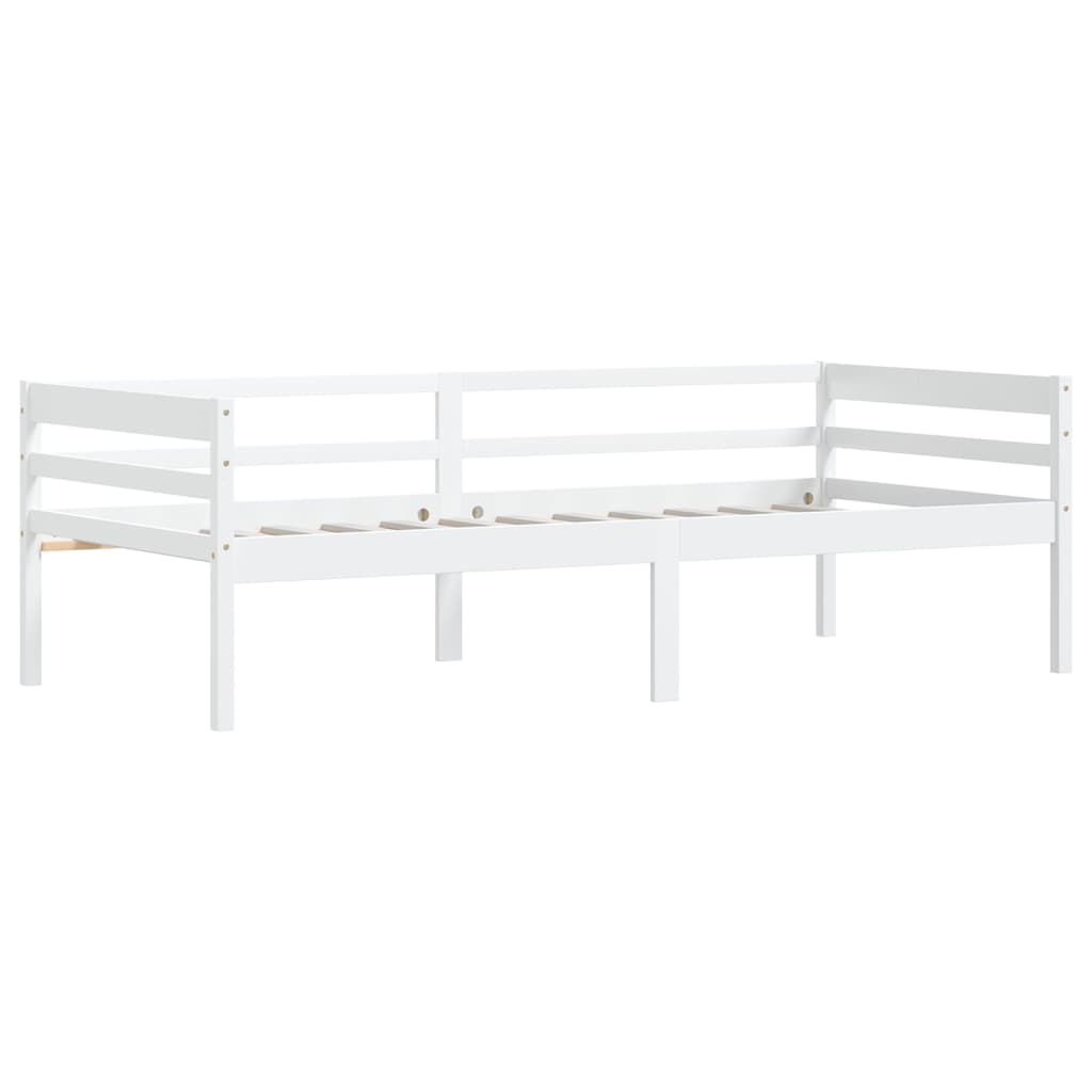 

vidaXL Bedframe massief grenenhout wit 90x200 cm