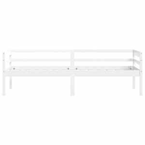Rám postele bílý masivní borové dřevo 90 x 200 cm - obrázek 4