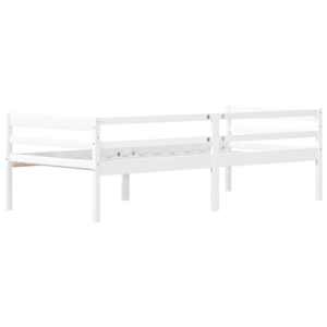 Rám postele bílý masivní borové dřevo 90 x 200 cm - obrázek 6