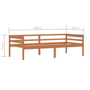 Rám postele medově hnědý masivní borovice 90 x 200 cm - obrázek 9