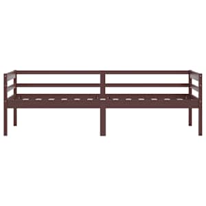 Rám postele tmavě hnědý masivní borovice 90 x 200 cm - obrázek 4