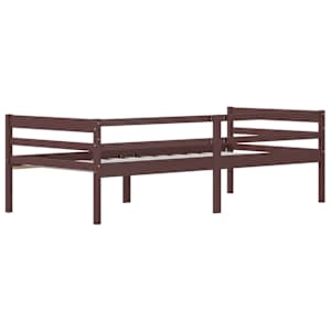 Rám postele tmavě hnědý masivní borovice 90 x 200 cm - obrázek 6