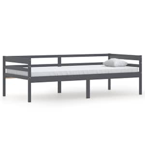 Rám postele tmavě šedý masivní borovice 90 x 200 cm - obrázek 2