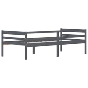 Rám postele tmavě šedý masivní borovice 90 x 200 cm - obrázek 6