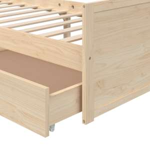 Rám postele se zásuvkami masivní borové dřevo 90 x 200 cm - obrázek 7