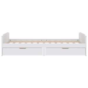 Rám postele se zásuvkami bílý masivní borové dřevo 90 x 200 cm - obrázek 5