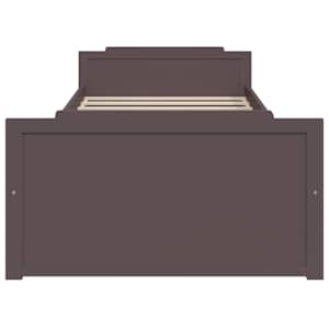 Rám postele se zásuvkami tmavě hnědý masivní borovice 90x200 cm - obrázek 4