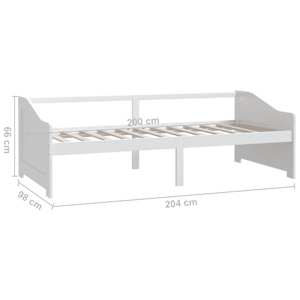 3místná válenda bílá masivní borovice 90 x 200 cm - obrázek 8