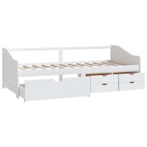 3místná válenda se zásuvkami bílá masivní borovice 90 x 200 cm - obrázek 4
