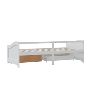 3místná válenda se zásuvkami bílá masivní borovice 90 x 200 cm - obrázek 7