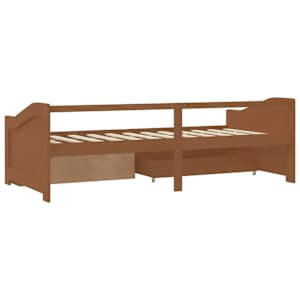 3místná válenda zásuvky medově hnědá masivní borovice 90x200 cm - obrázek 7