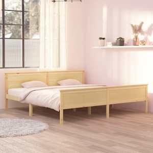 Rám postele masivní dřevo borovice 200 x 200 cm - obrázek 1