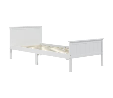 vidaXL Cadre de lit sans matelas blanc bois de pin massif 100x200 cm