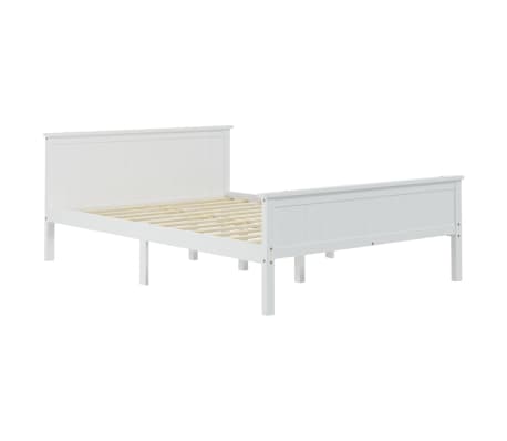 vidaXL Bed Frame White Solid Wood Pine 120x200 cm