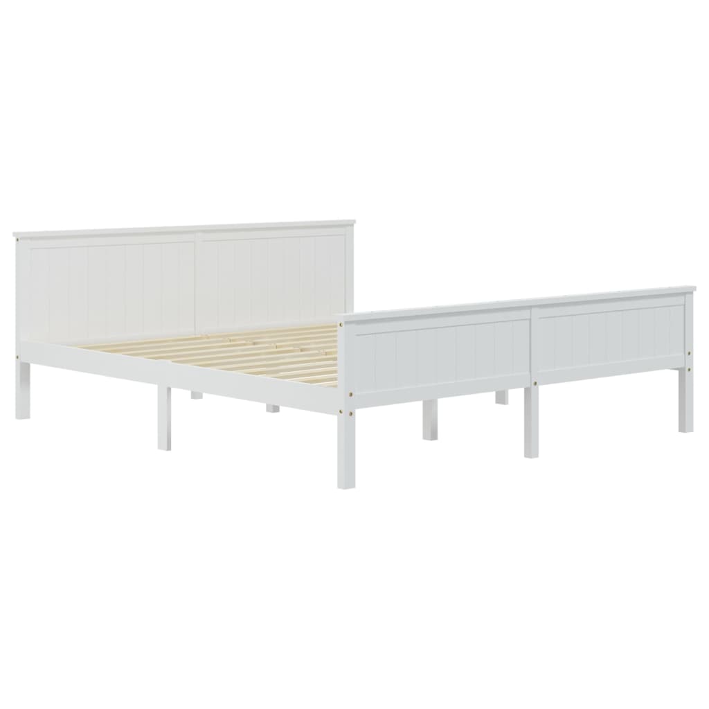 

vidaXL Bedframe massief grenenhout wit 200x200 cm