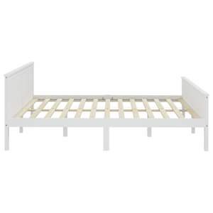 Rám postele bílý masivní dřevo borovice 200 x 200 cm - obrázek 5
