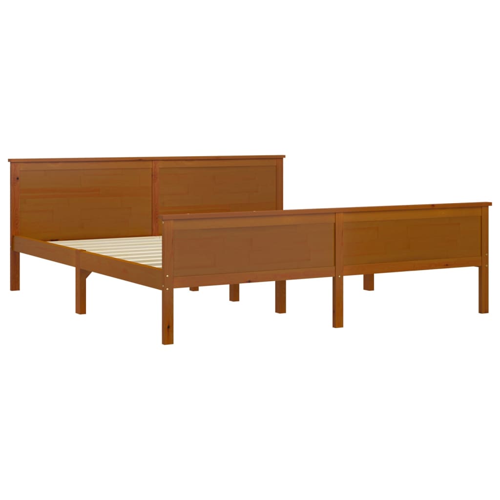 Thumbnail - vidaXL Massivholzbett Honigbraun Kiefernholz 180x200 cm