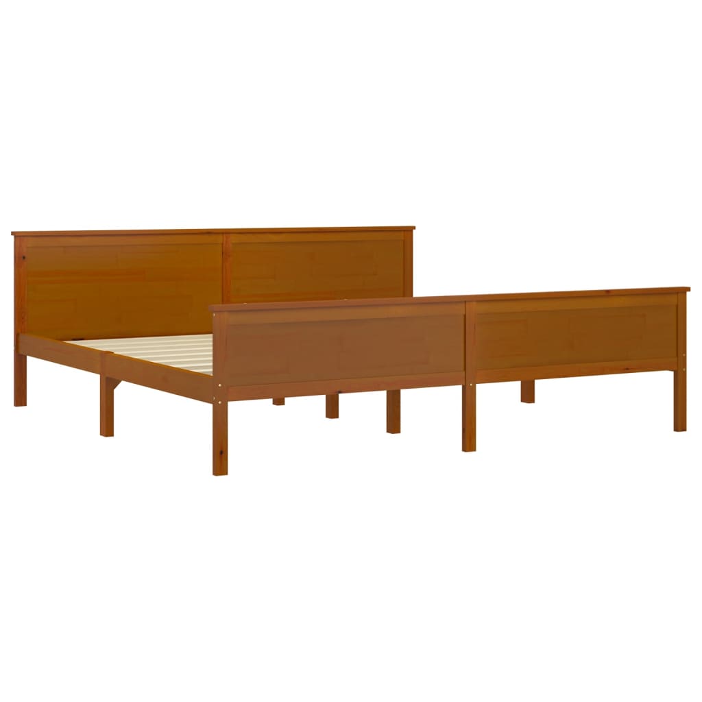 

vidaXL Bedframe massief grenenhout honingbruin 200x200 cm