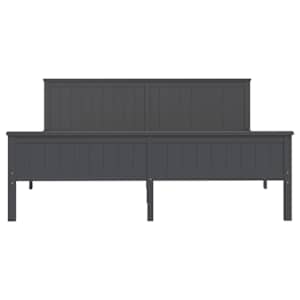 Rám postele šedý masivní borovice 200 x 200 cm - obrázek 4