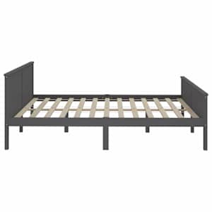 Rám postele šedý masivní borovice 200 x 200 cm - obrázek 5