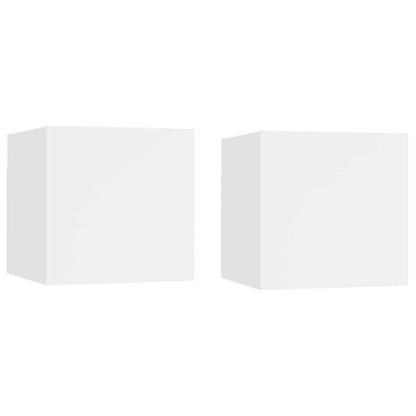 vidaXL &ouml;&ouml;kapid 2 tk, valge, 30,5x30x30 cm, tehispuit