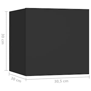 Noční stolek černý 30,5 x 30 x 30 cm kompozitní dřevo - obrázek 9