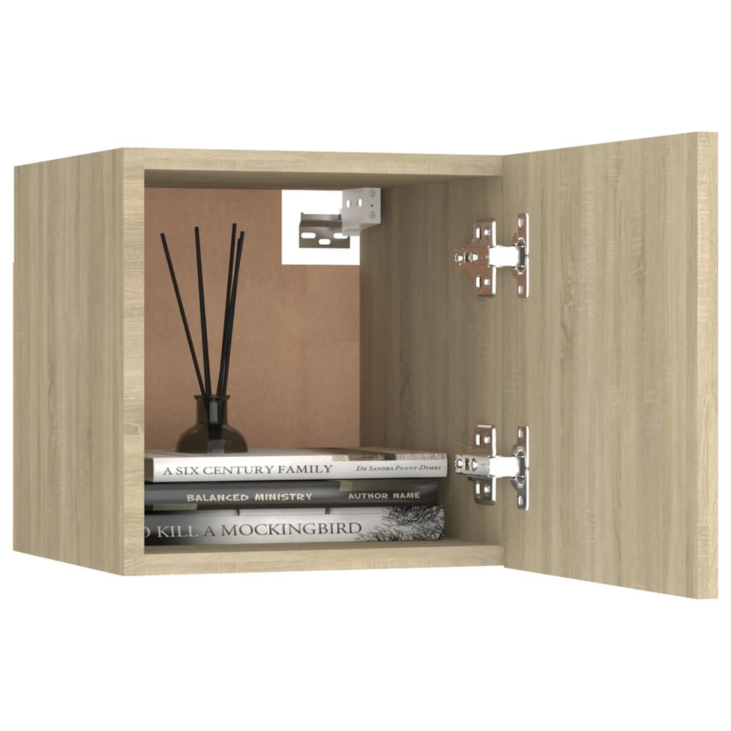 

vidaXL Nachtkastje 30,5x30x30 cm spaanplaat sonoma eikenkleurig