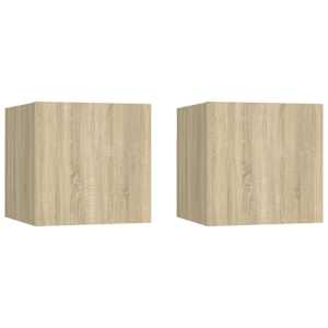 Nočne omarice 2 kosa sonoma hrast 30,5x30x30 cm iverna plošča