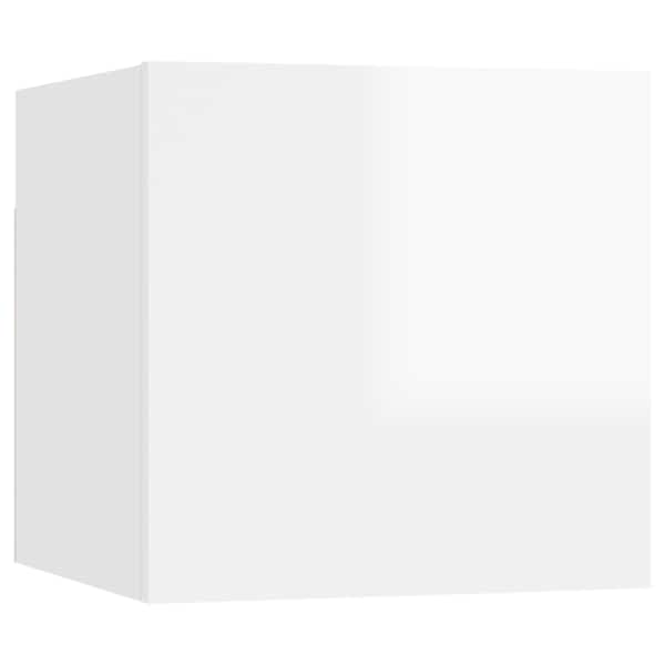 vidaXL &ouml;&ouml;kapp, k&otilde;rgl&auml;ikega valge, 30,5x30x30 cm, tehispuit