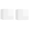 vidaXL &ouml;&ouml;kapid 2 tk, k&otilde;rgl&auml;ikega valge 30,5x30x30 cm, puitlaastplaat