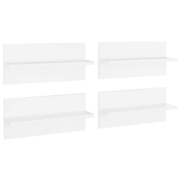 vidaXL seinariiulid 4 tk, valge, 40x11.5x18 cm, puitlaastplaat