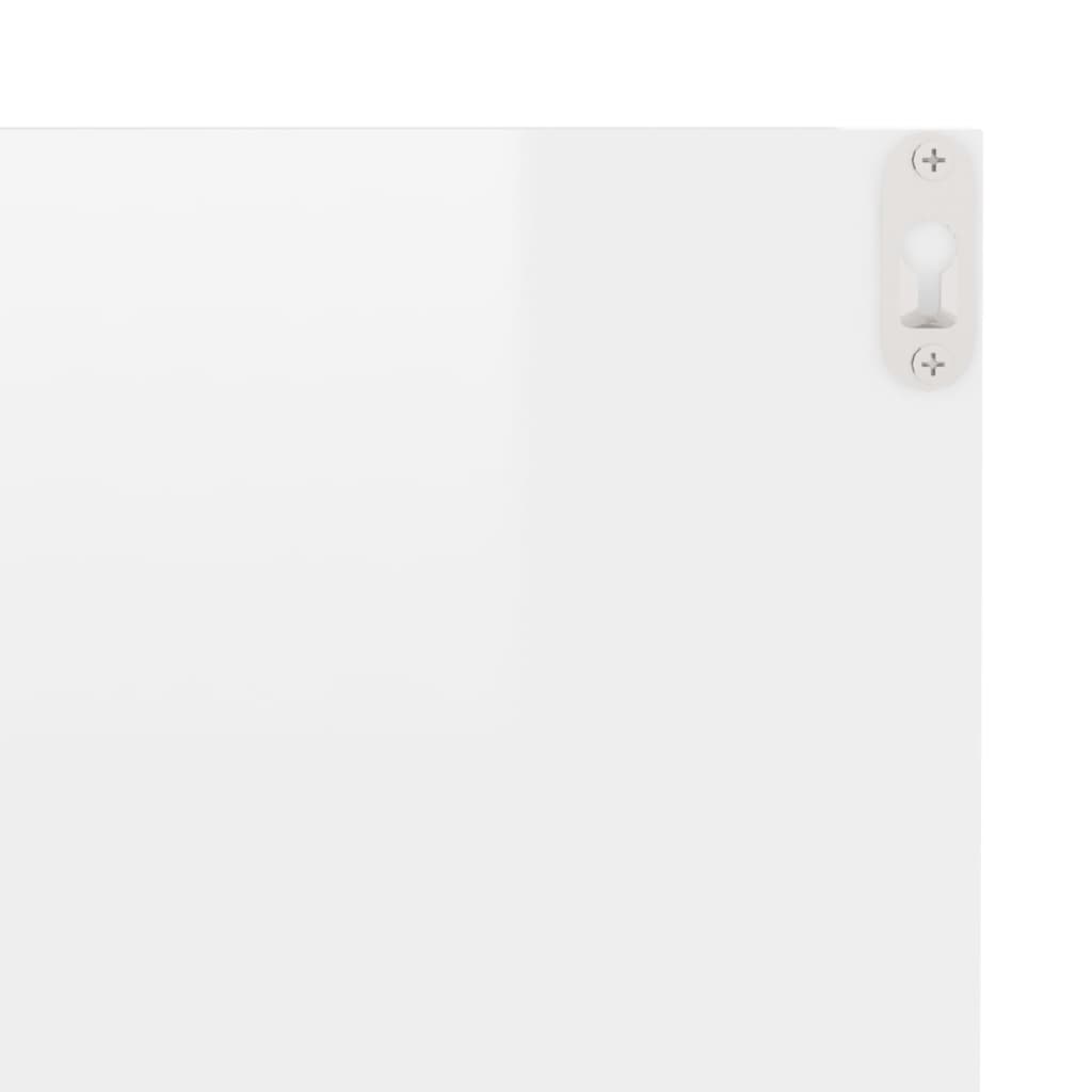 Wandregale 4 Stk. Hochglanz-Weiß 40×11,5×18 cm