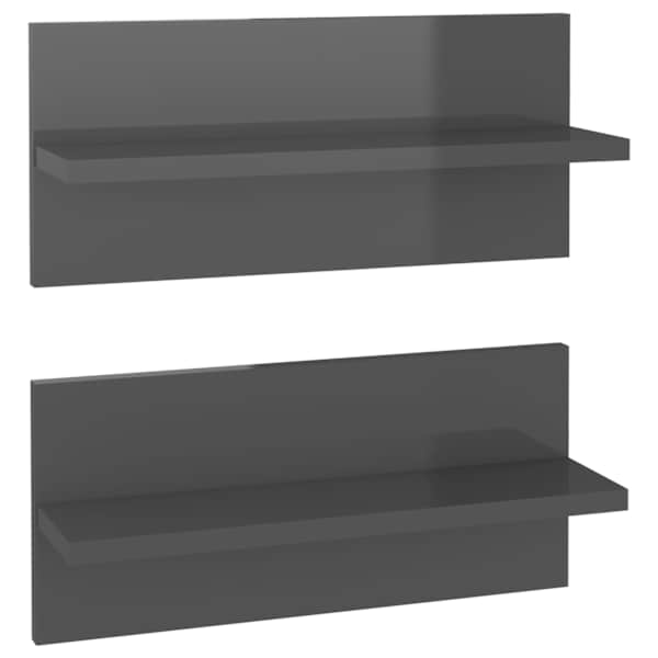 vidaXL seinariiulid 2 tk, k&otilde;rgl&auml;ikega hall, 40x11.5x18 cm