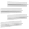 vidaXL seinariiulid 4 tk, valge, 80 x 11,5 x 18 cm, puitlaastplaat