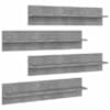 vidaXL seinariiulid 4 tk, betoonhall, 80 x 11,5 x 18 cm, puitlaastplaat