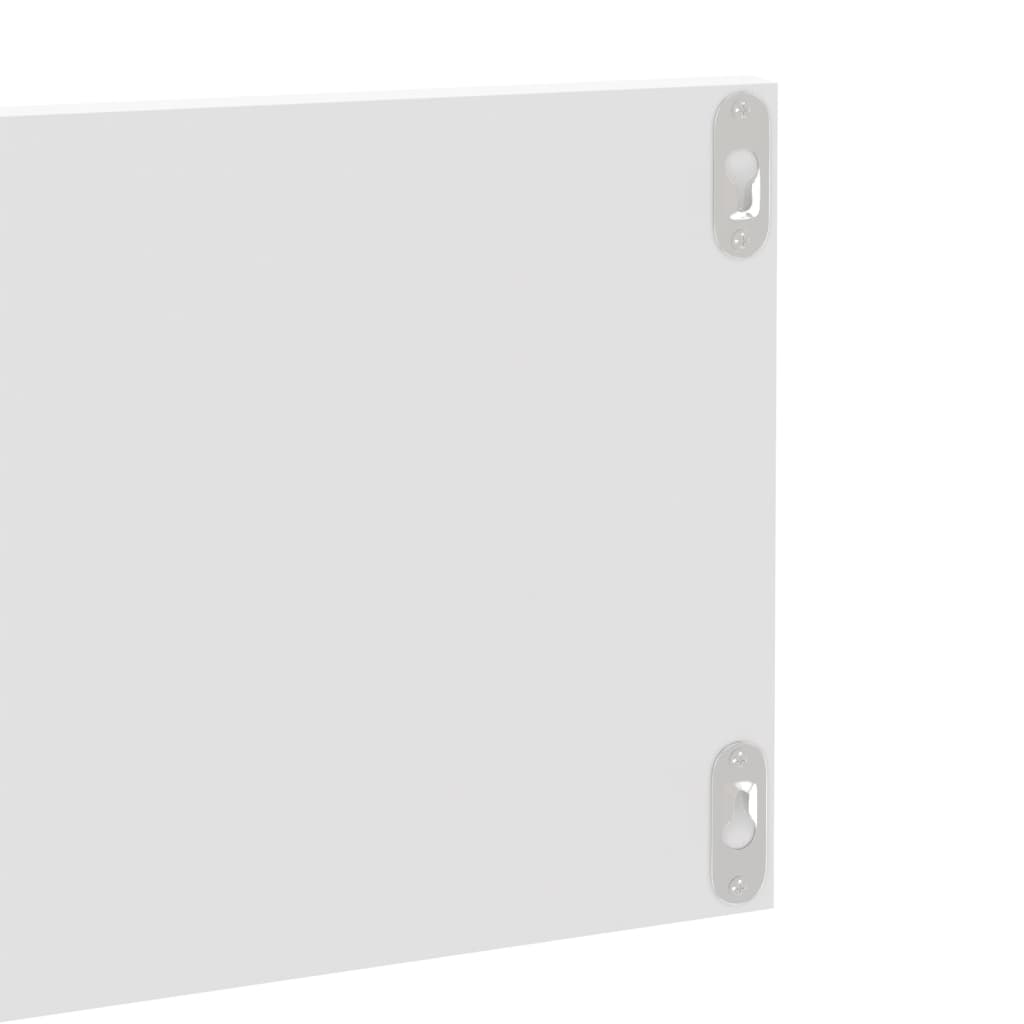 Wandregale 2 Stk. Hochglanz-Weiß 80×11,5×18 cm Spanplatte