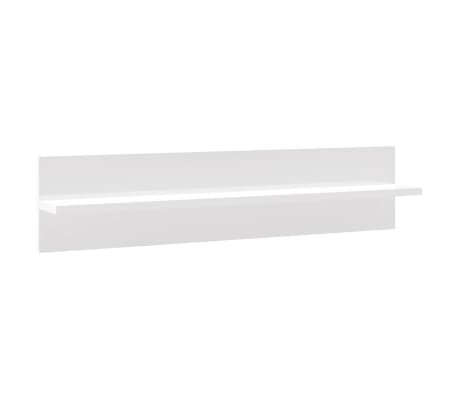 vidaXL Nástěnné police 2 ks bílé vysoký lesk 80x11,5x18 cm dřevotříska