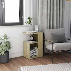 Stranska mizica sonoma hrast 36x30x56 cm iverna plošča