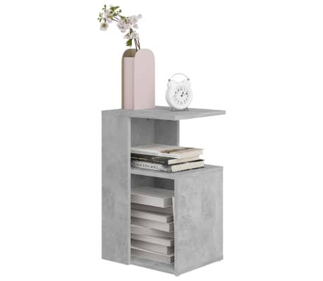 vidaXL Table d'appoint Gris b&eacute;ton 36x30x56 cm Bois d&rsquo;ing&eacute;nierie