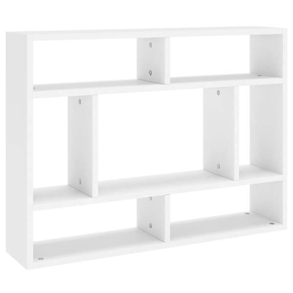 vidaXL seinariiul, valge, 75x16x55 cm, tehispuit