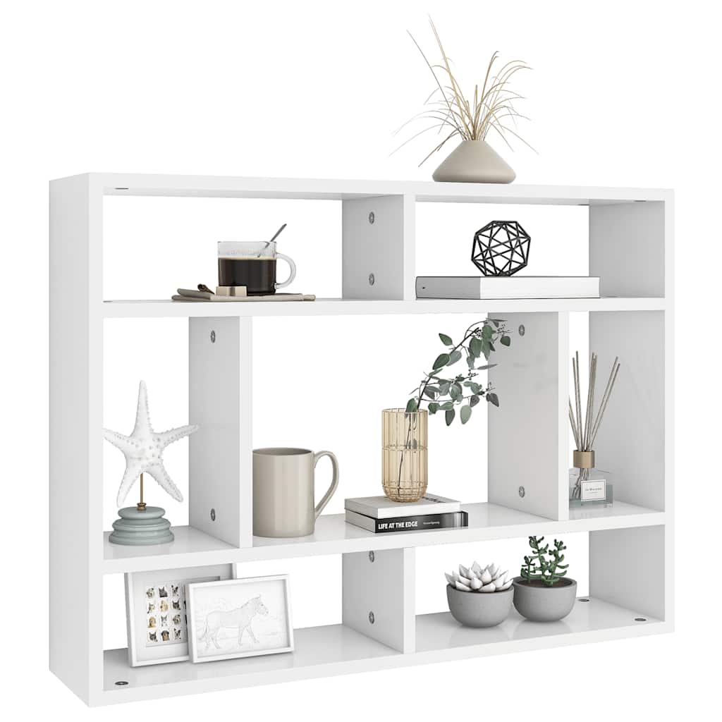 

vidaXL Wandschap 75x16x55 cm spaanplaat wit