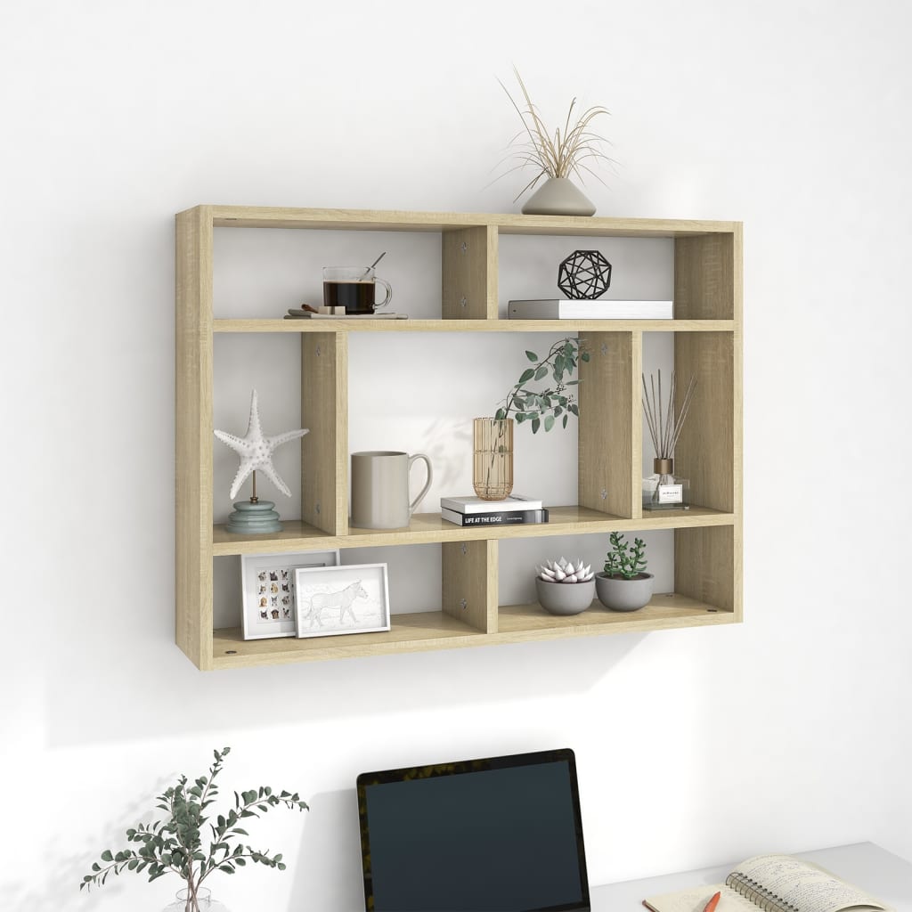 vidaXL Pka cienna, db sonoma, 75x16x55 cm