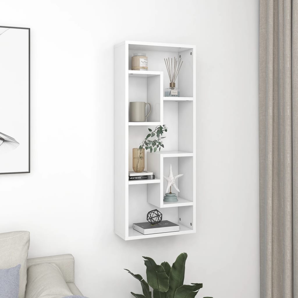vidaXL P�ka �cienna, bia�a, 36x16x90 cm, materia� drewnopochodny