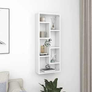 Nástěnná police bílá 36x16x90 cm kompozitní dřevo