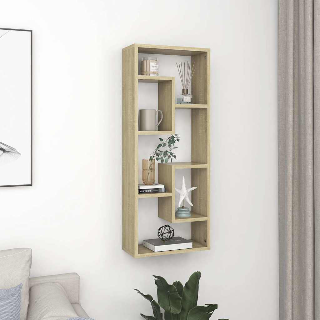 vidaXL P�ka �cienna, d�b sonoma, 36x16x90 cm, materia� drewnopochodny