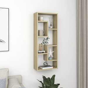 Stenska polica sonoma hrast 36x16x90 cm inženirski les