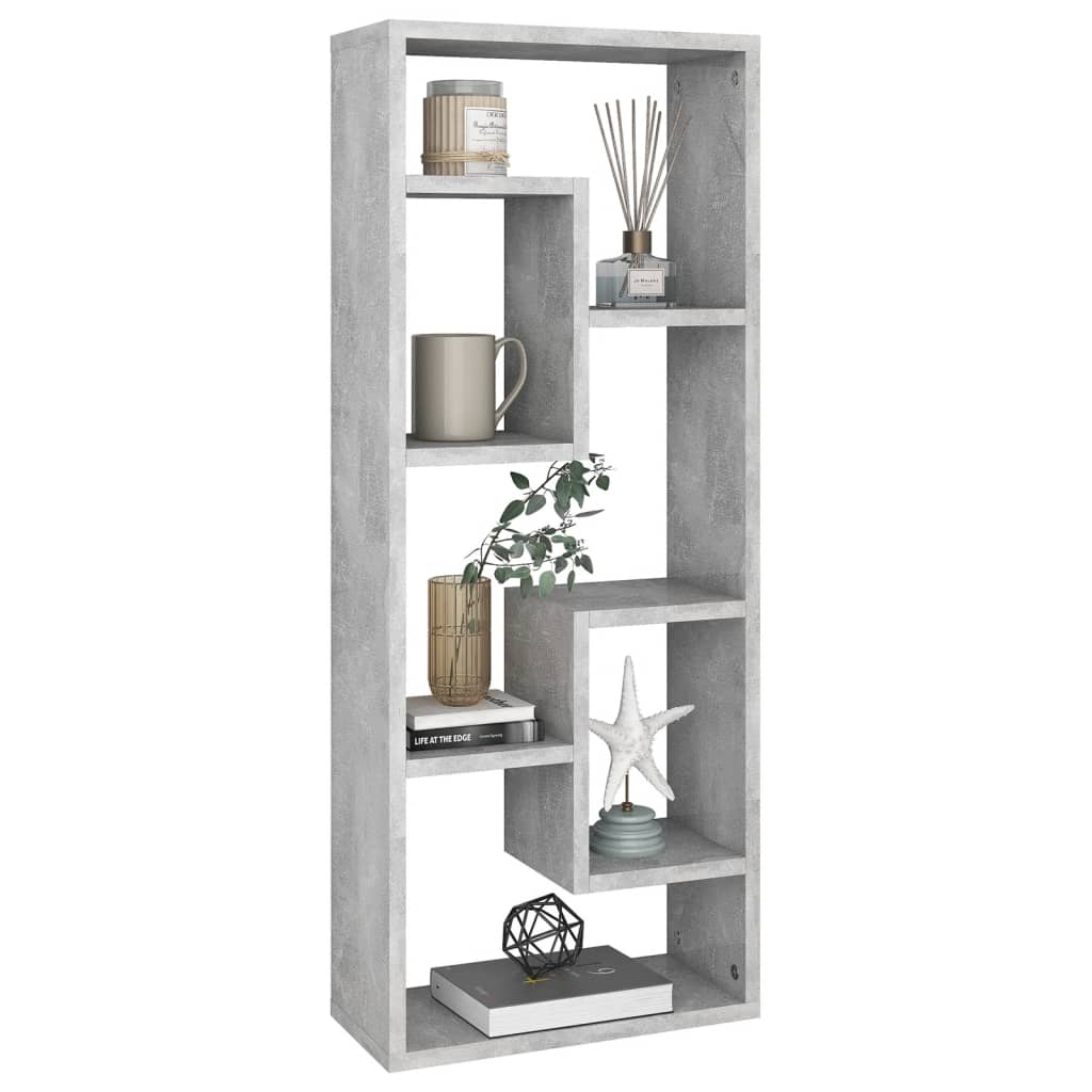 

vidaXL Wandschap 36x16x90 cm spaanplaat betongrijs