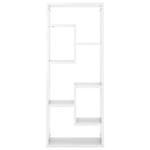 Nástěnná police bílá s vysokým leskem 36x16x90 cm dřevotříska - obrázek 4