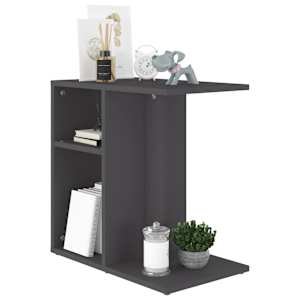 vidaXL Sidebord gr&aring; 50x30x50 cm sponplate